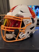 Tampa Bay Buccaneers Throwback Creamsicle Adult Large Riddell SpeedFlex Helmet (Used) - Image 3