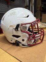 USED RIDDELL FLEX ADULT HELMET WITH INSITE- MEDIUM - WHITE - Image 4