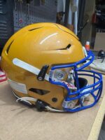 USED RIDDELL FLEX ADULT HELMET - MEDIUM - SUNFLOWER GOLD METALLIC - Image 3